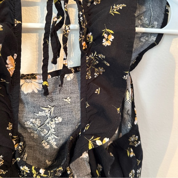 Wild Fable Floral Print Sleeveless Ruffle Apron Front Short Mini Dress Women’s M - Picture 8 of 14